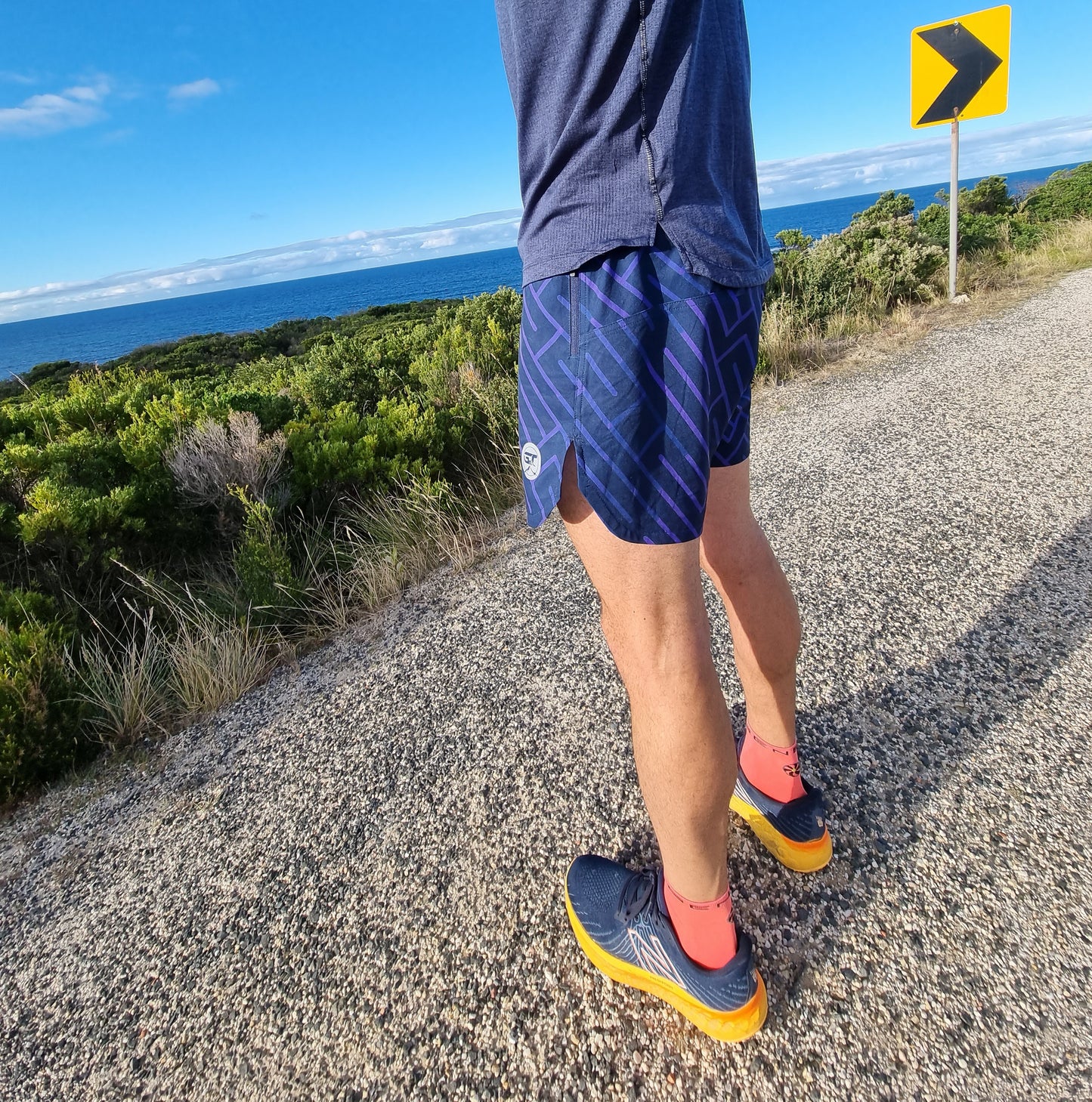 Purple Geometric Shorts (Brief Liner)